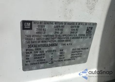 2018 GMC Terrain Slt from USA, damaged, VIN 3GKALWEU8JL249634